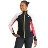 Женская разминочная куртка Sportful Apex W Jacket 2024 бело-чёрная с розовым